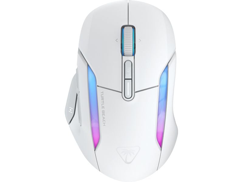 Turtle Beach Gaming-Maus Kone II Air Weiss Kabellose Präzisionsspielmaus mit einstellbarer DPI, ergonomischem Design und programmierbaren Tasten für ultimative Kontrolle und Komfort beim Spielen