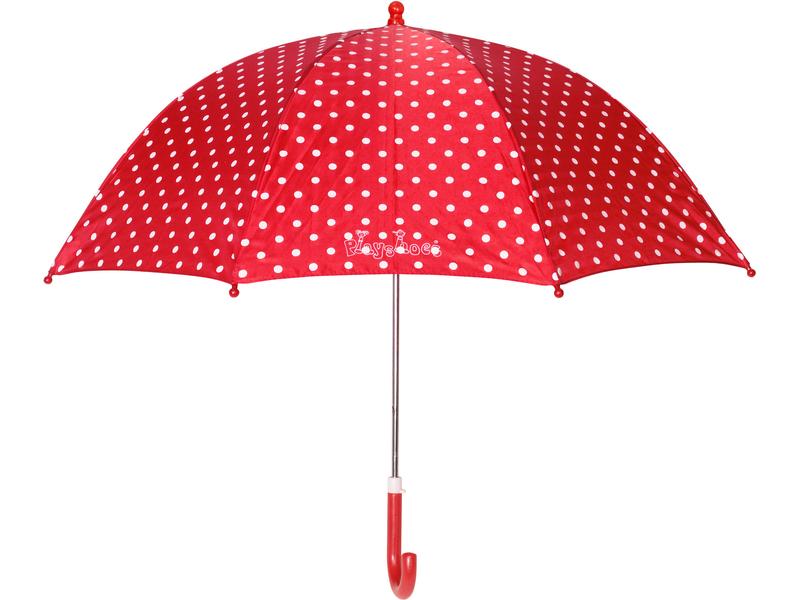 Playshoes Regenschirm Punkte Rot Klassischer Regenschirm für Kinder