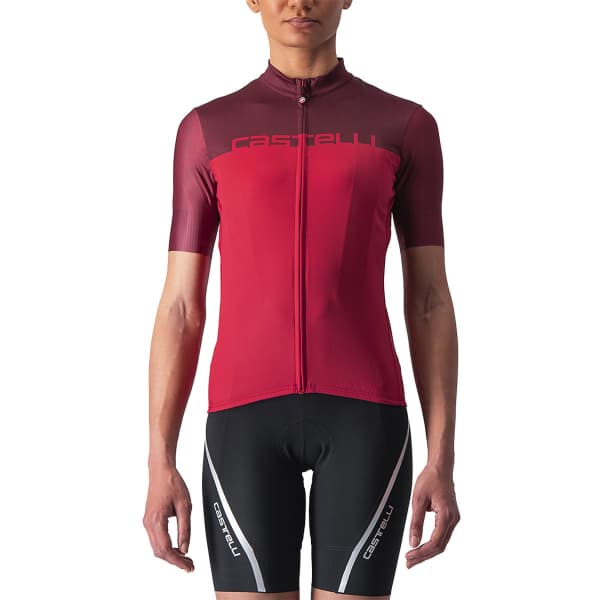 Maillot vélo CASTELLI MAILLOT VELOCISSIMA ROUGE/BORDEAUX