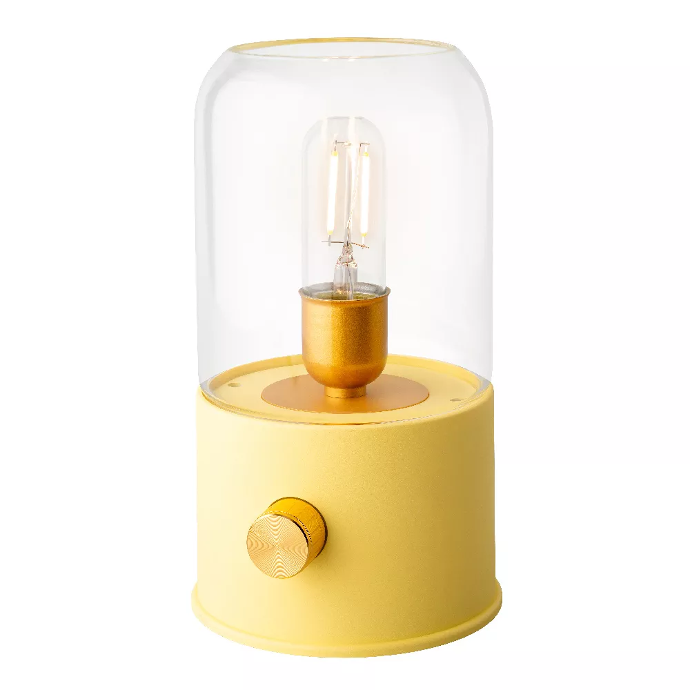 Lampe tempête sans fil rechargeable USB (H20 cm) Jaune