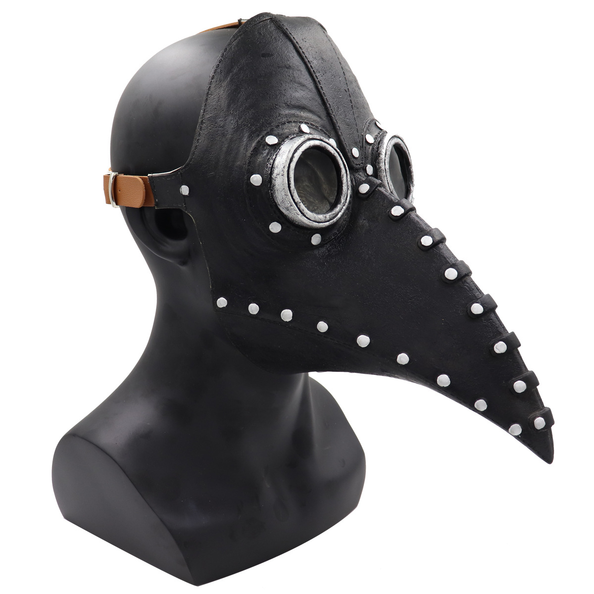 Leder Grusel Maske Halloween Gesichtsmaske Kostüm Zubehör Motto Party Accessoire Fasnachts Foto Requisite - Pest Doktor