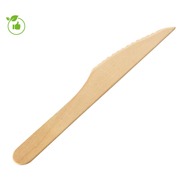 Couteaux bois 16 cm, lot de 100