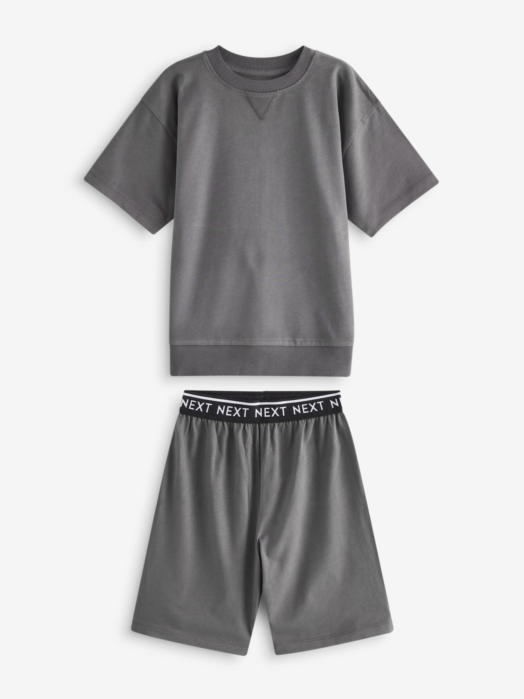 Grijs-groen - Set van 3 pyjama's met short (3-16 jr)