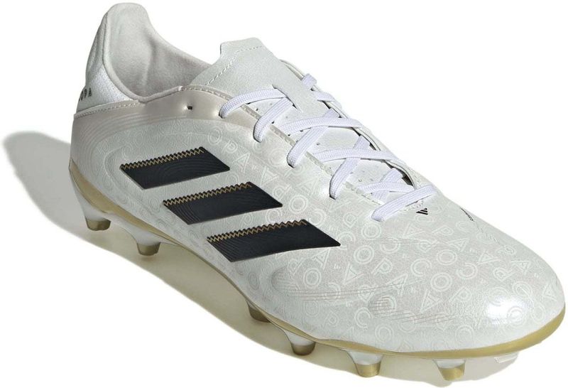 adidas - Copa Pure III League - Voetbalschoenen - Wit Zwart Goud - Synthetisch Bovenwerk