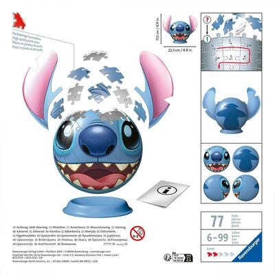 Ravensburger Disney Stitch 3D-puslespill med Øre 77 Brikker