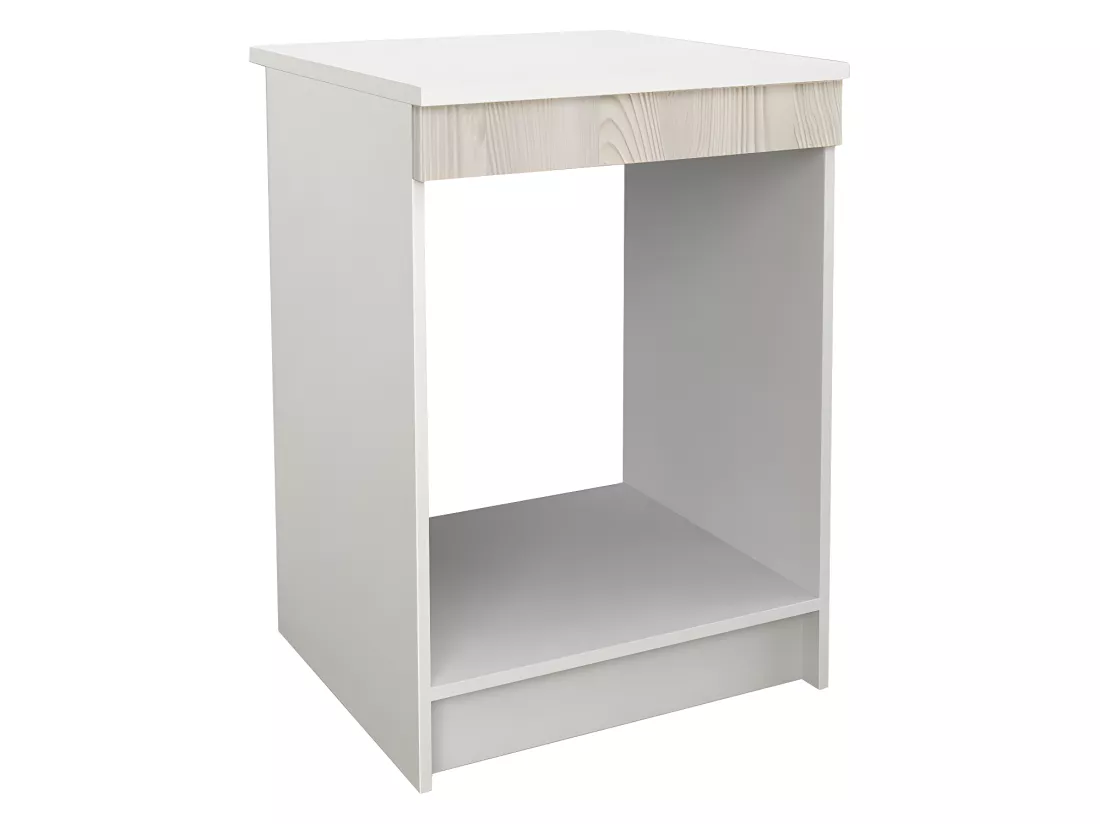 Cuisine complète d'angle réversible - Avec plan de travail 208 x 268 cm - Naturel clair et blanc - TRATTORIA