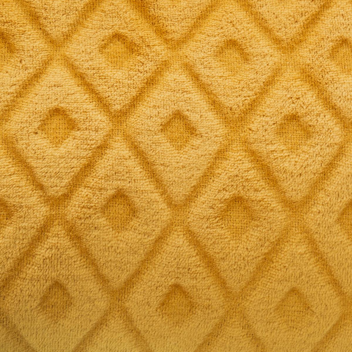 PLAID FLANELLE 3D LOSANGE OCRE 180X230CM