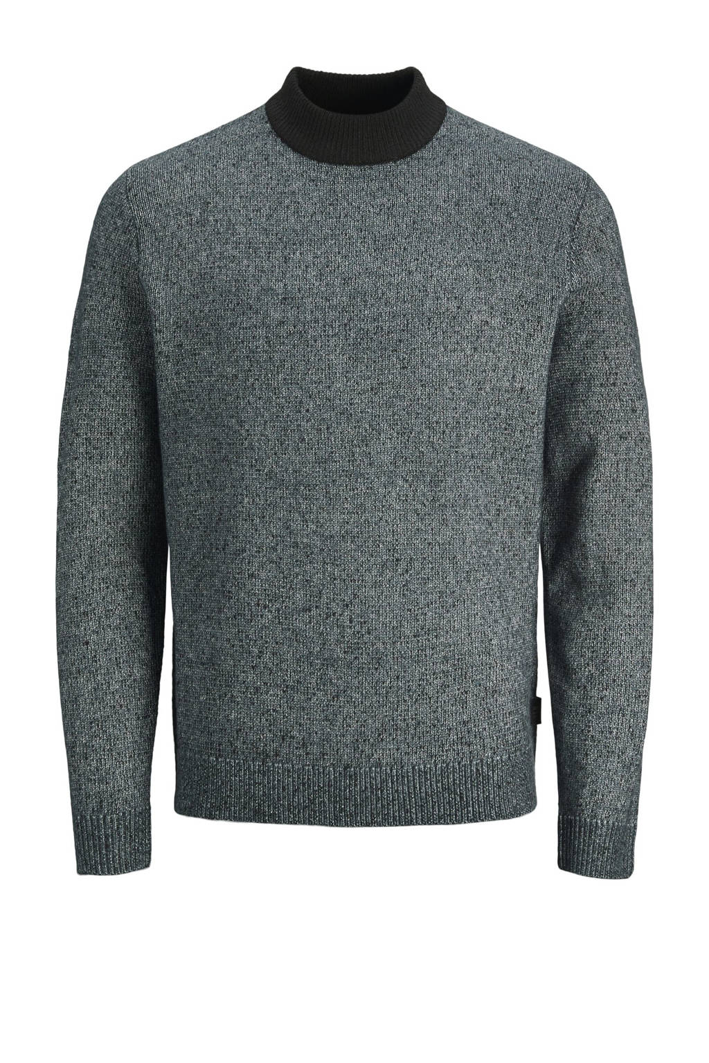 JACK & JONES gebreide trui donkerblauw melange