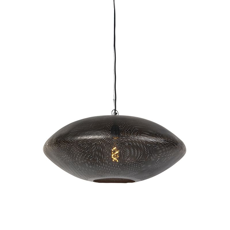 Oosterse hanglamp zwart met goud 60 cm - Radiance