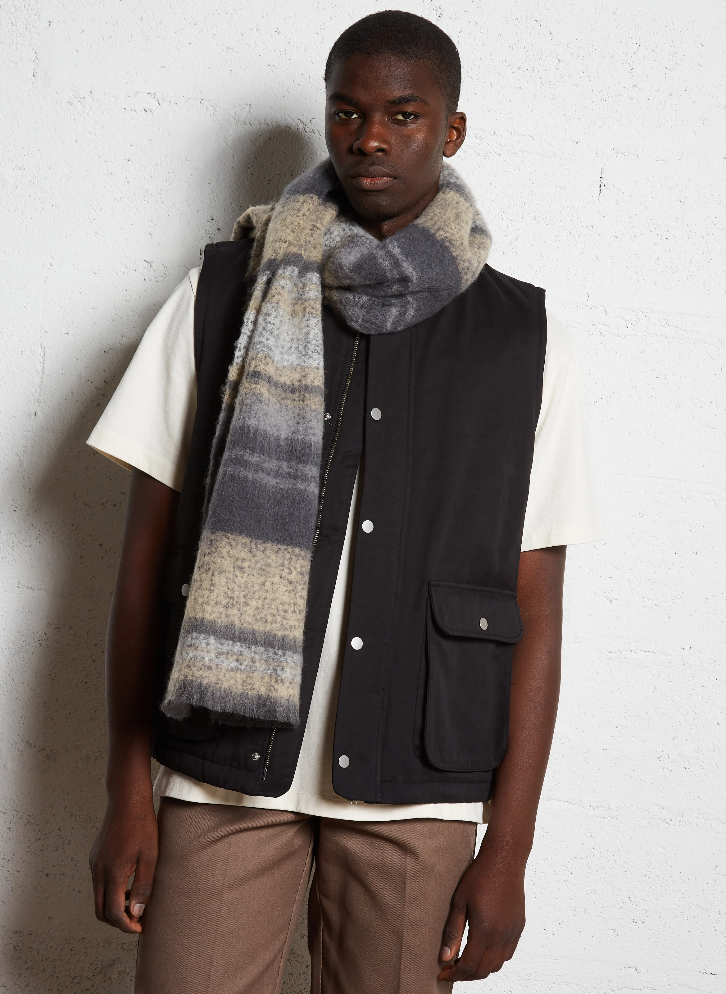 HOGAR SCARF - Echarpe à rayures | Doré