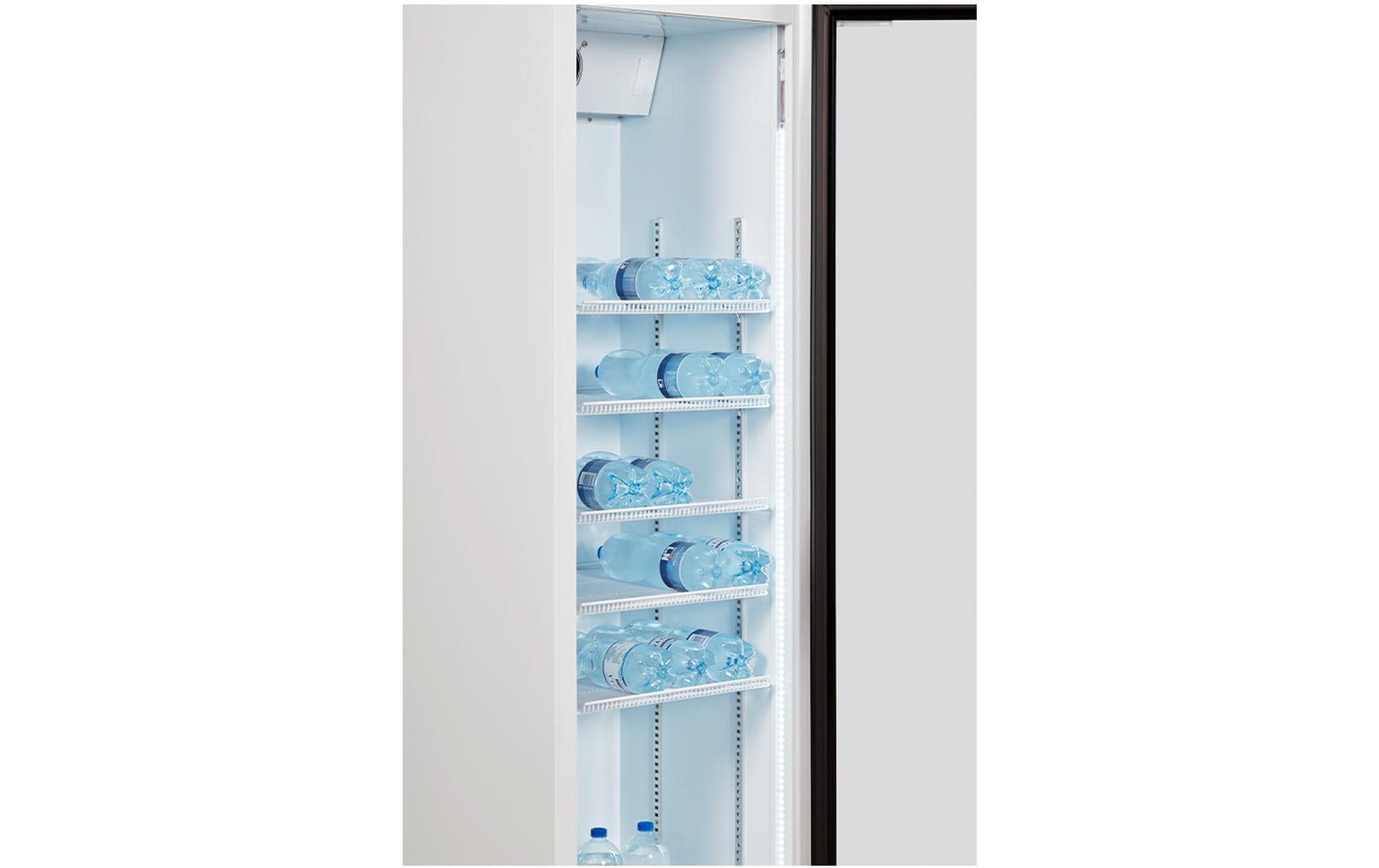 Gewerbekühlschrank Gastro Rechts<br>Kühlschrank, Freistehend, Schwarz/Weiss