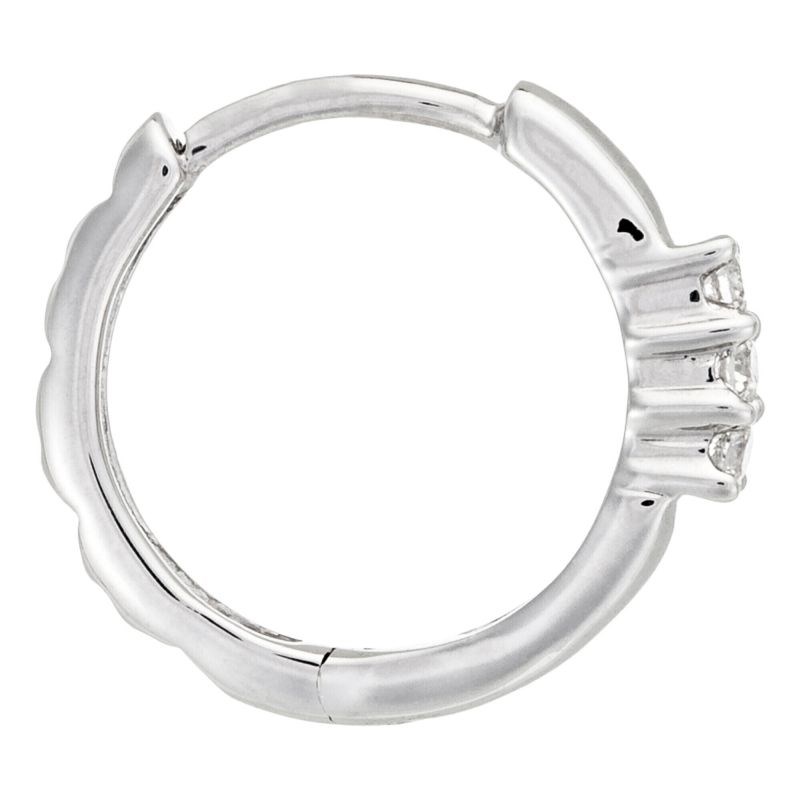 Boucles d'oreilles Or Blanc et Diamant