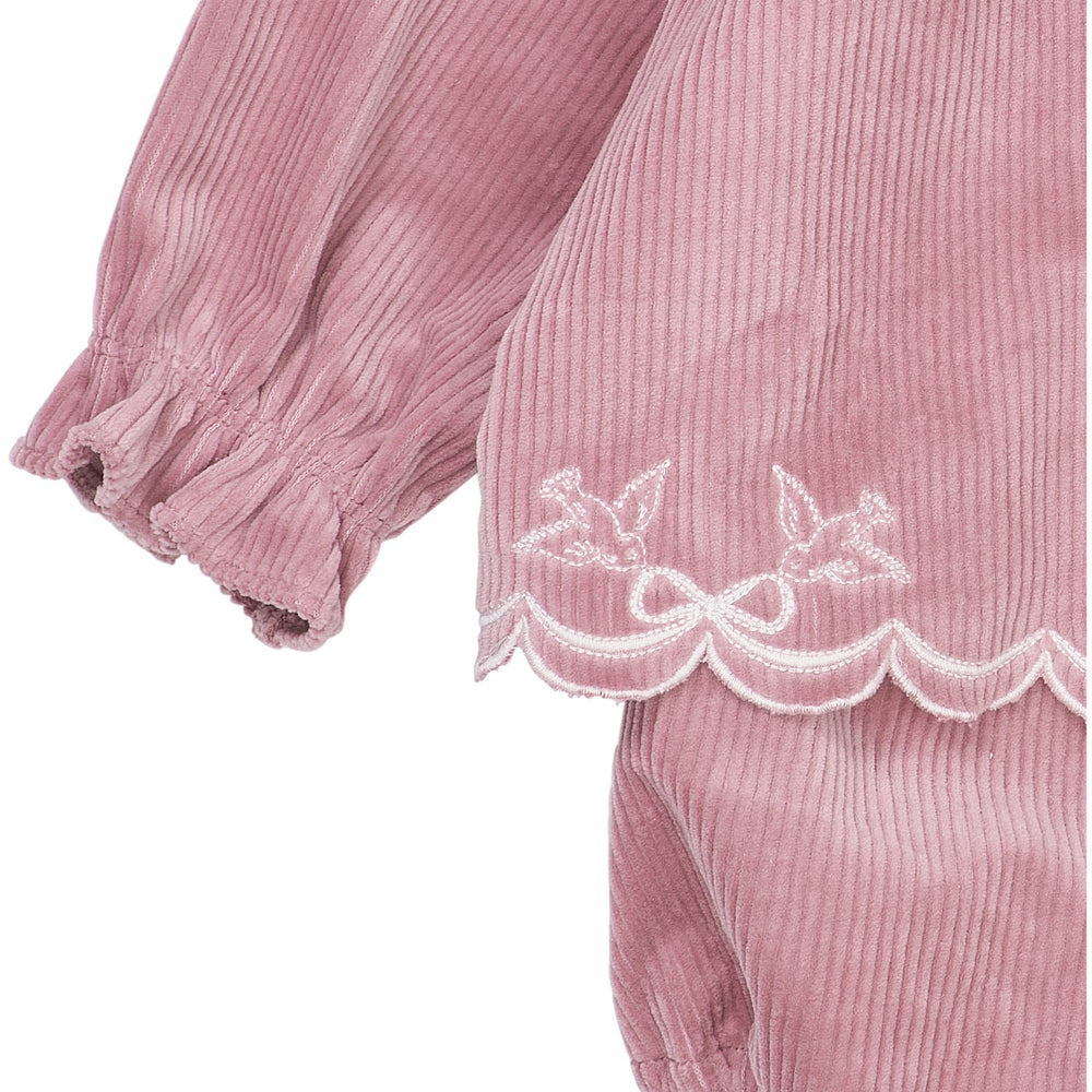 Køb COPENHAGEN COLORS Rose Comb Corduroy Baby Sæt W. Emb.