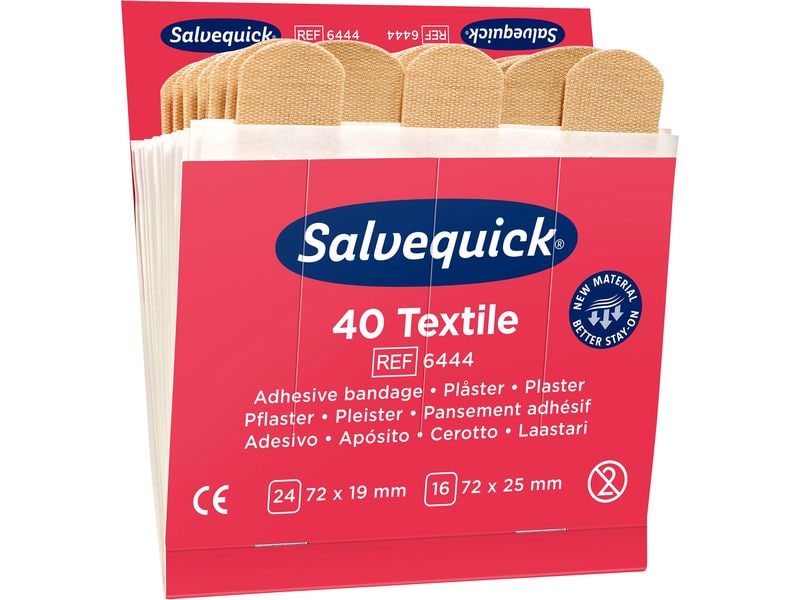 Cederroth Salvequick Pflaster Textil hautfarben 6 x 40 Stüc Pflaster in praktischem Etui