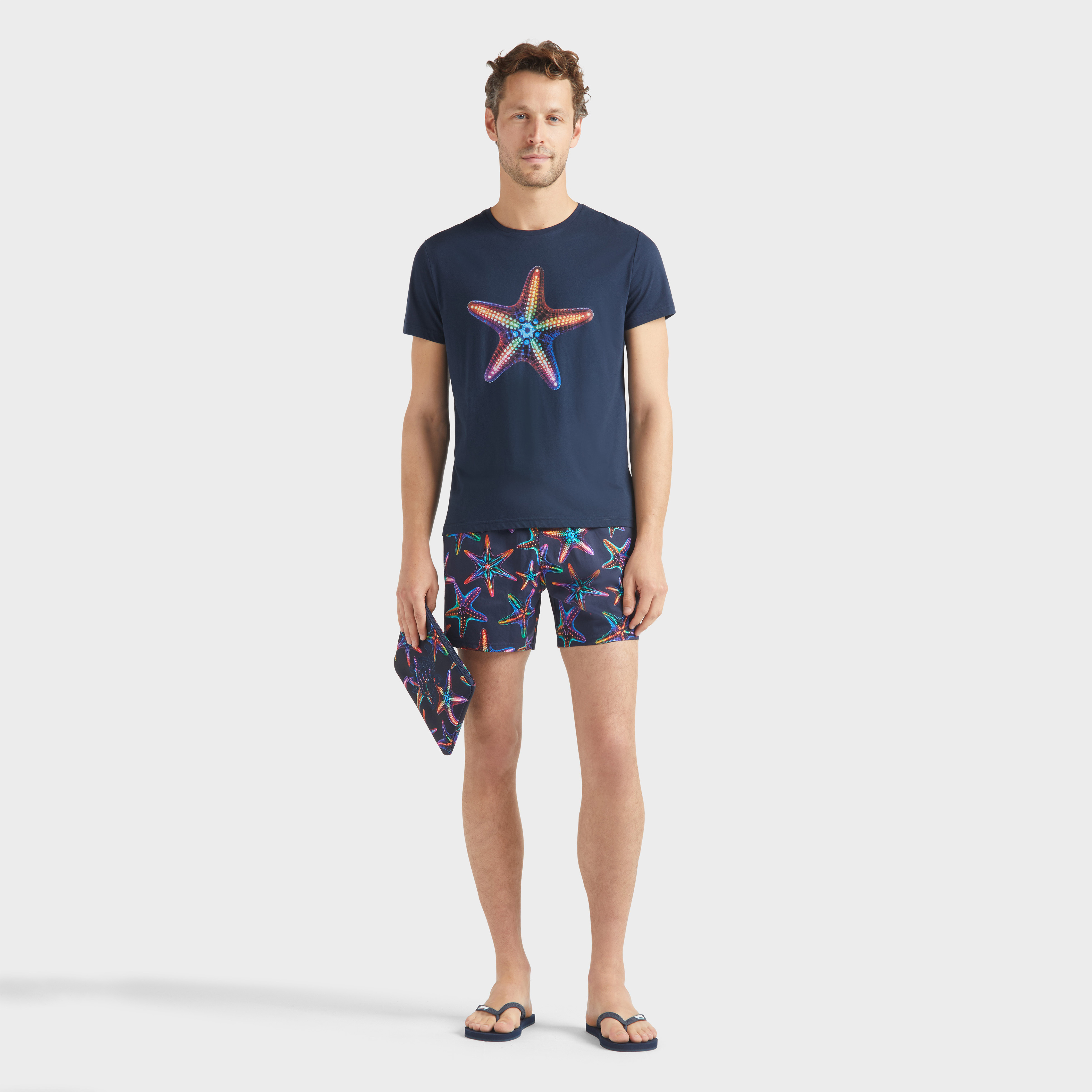 Maillot de bain court stretch homme Disco Stars