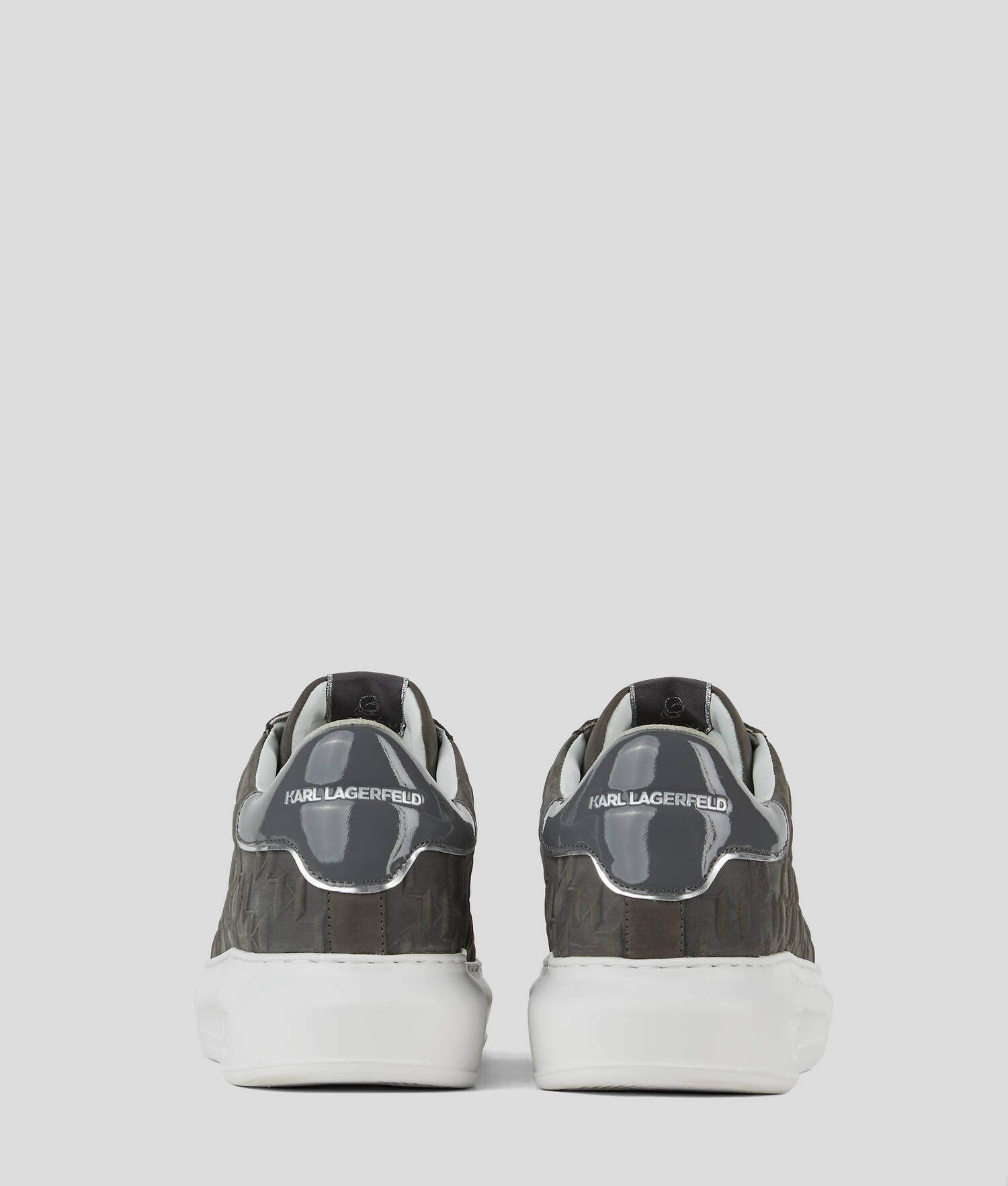 BASKETS KAPRI KL MONOGRAM - Gris/Blanc