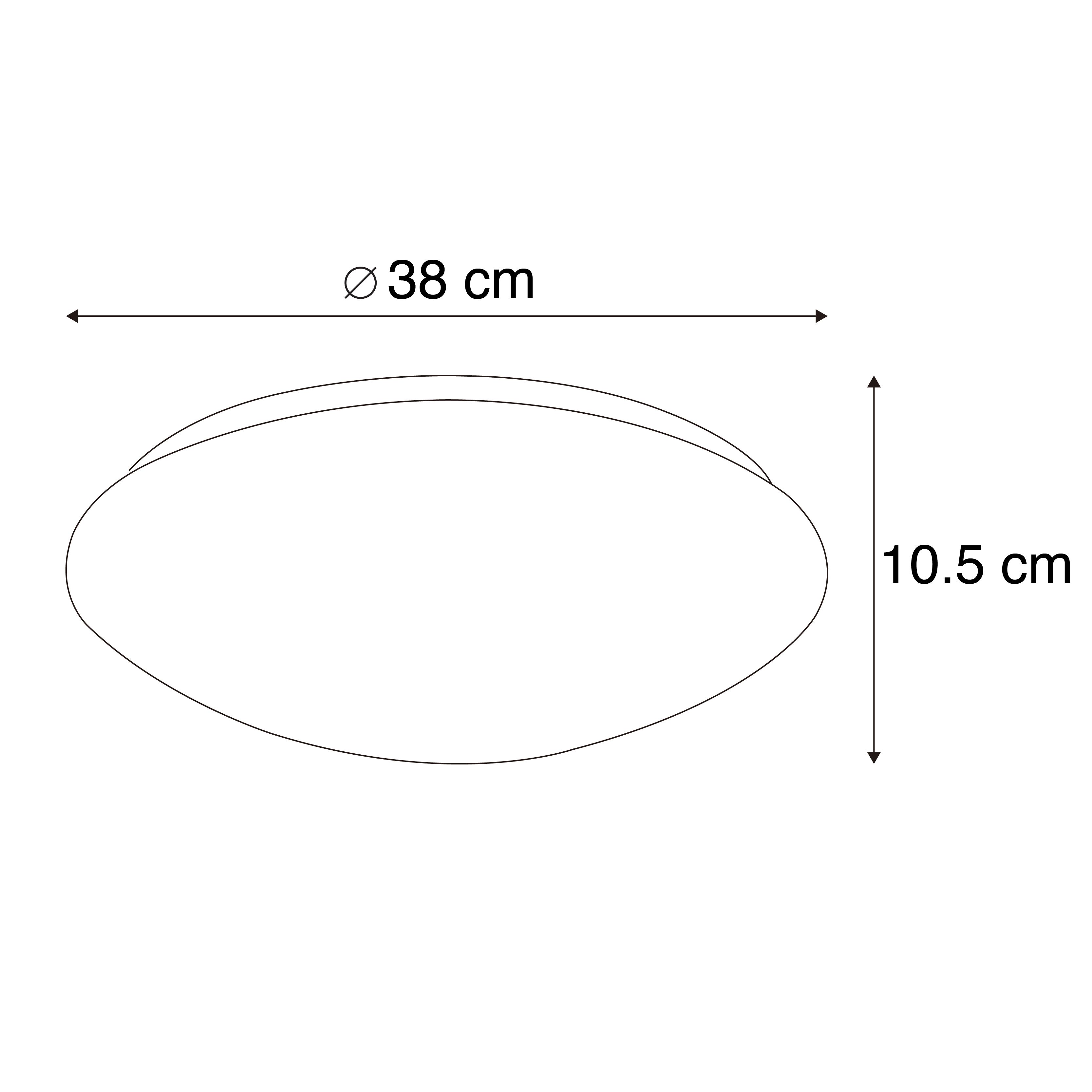 Smart moderne plafondlamp wit 38 cm incl. LED en RGB - Iene