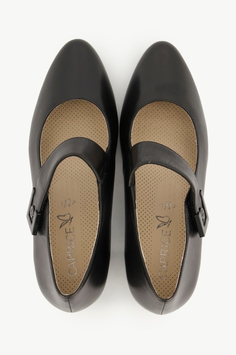 Caprice Leder-Pumps, Klettspange, Weite H