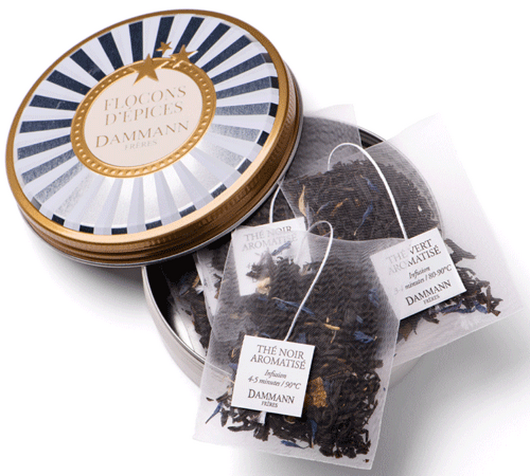 Thé noir Flocons d'épices 6 sachets - noël 2023 - DAMMANN FRÈRES