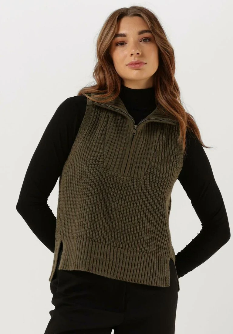 CC HEART groene cc heart spencer emily zip knit vest