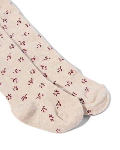 2 collant épais bébé avec coton beige