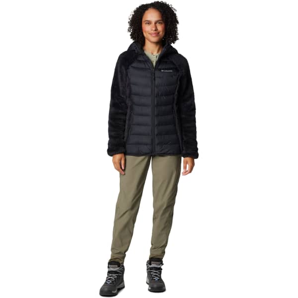 Doudoune randonnée COLUMBIA W POWDER LITE II SHERPA HYBRID JACKET BLACK