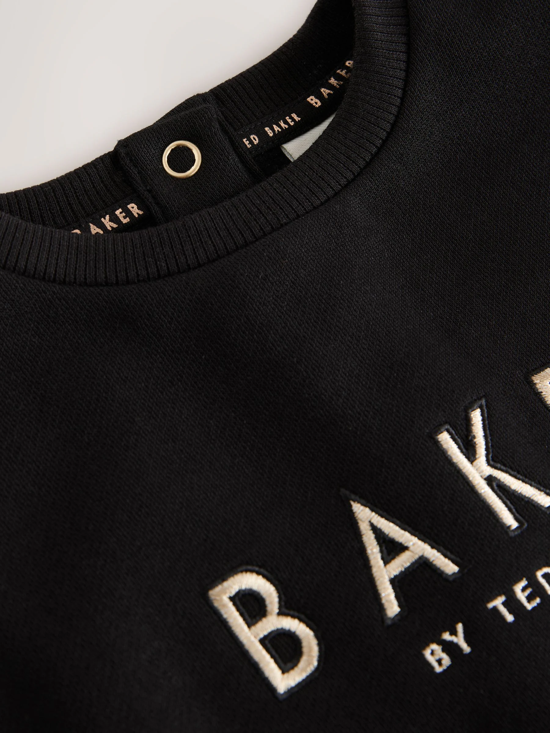Zwart - Baker by Ted Baker Mesh Skirted Sweat Mockable Dress