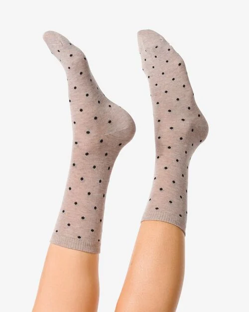 2 paires de chaussettes femme avec bambou sans coutures gris chiné