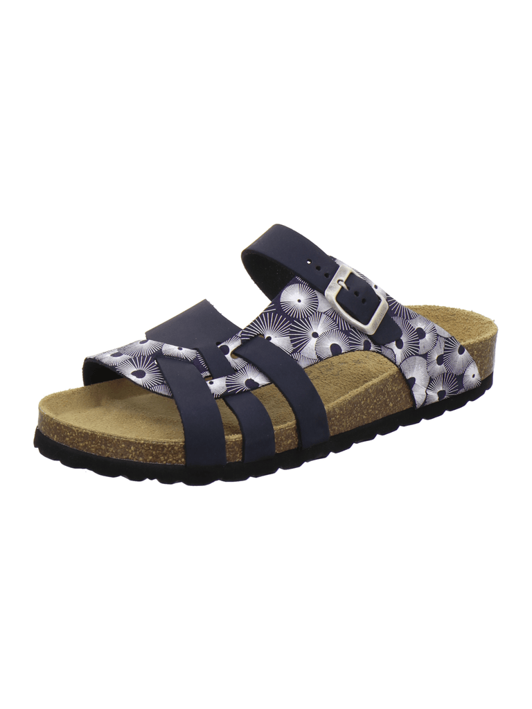 Pantoletten Damen Kralle navy