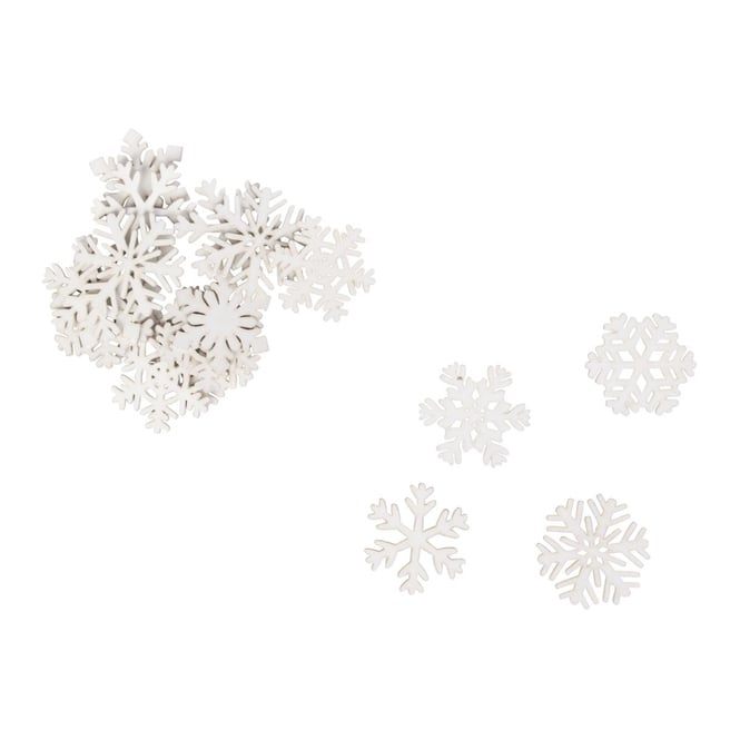 Streudeko Schneeflocken - weiß - ca. 4 cm - 18 Stück