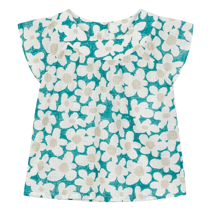 Arsène et Les Pipelettes Blouse Fatine Coton Bio | Bleu canard