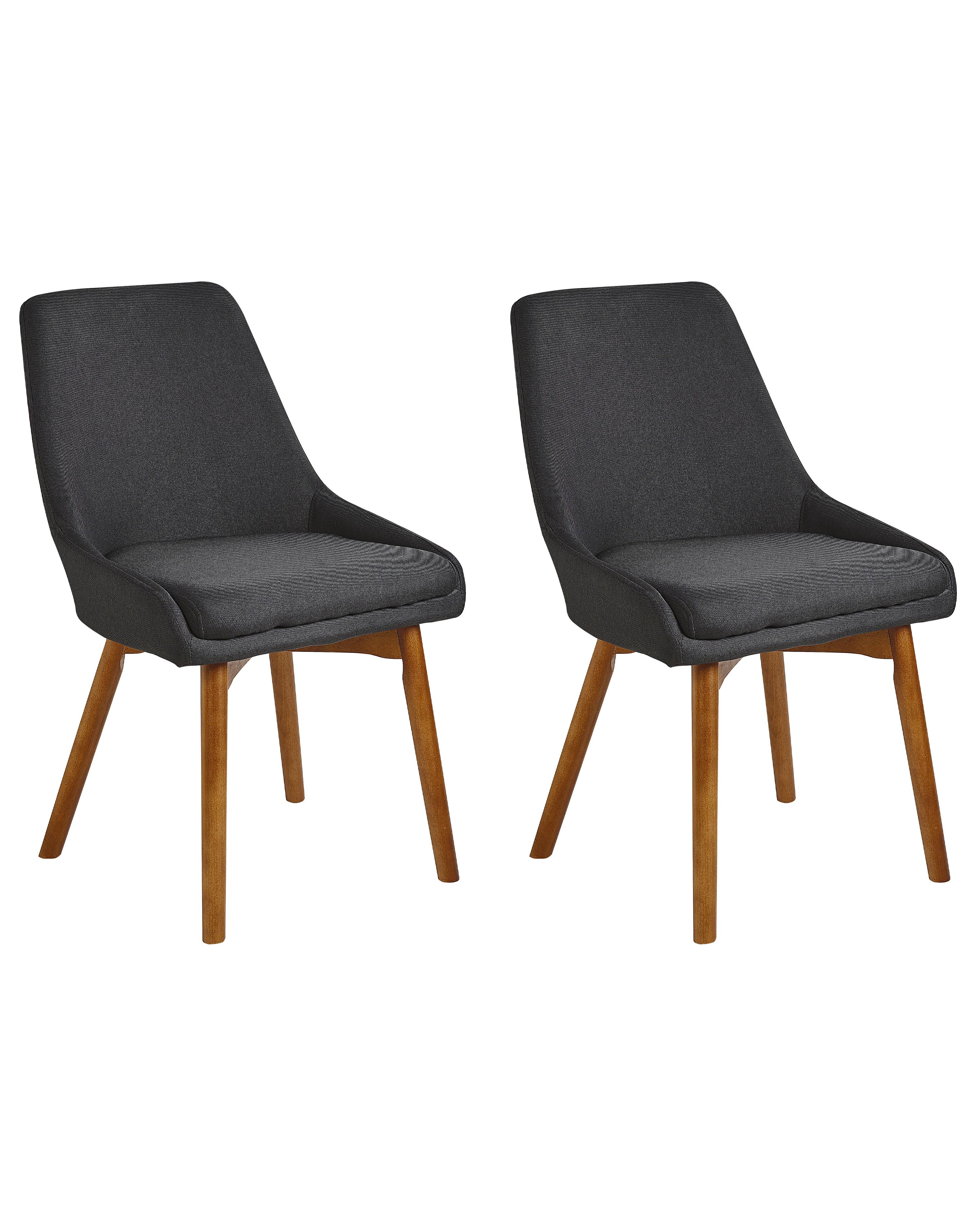 Set van 2 eetkamerstoelen MELFORT Zwart