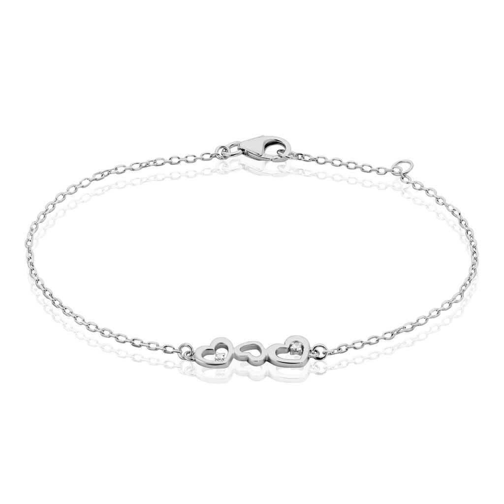 Bracelet Yolaine Argent Blanc Oxyde De Zirconium