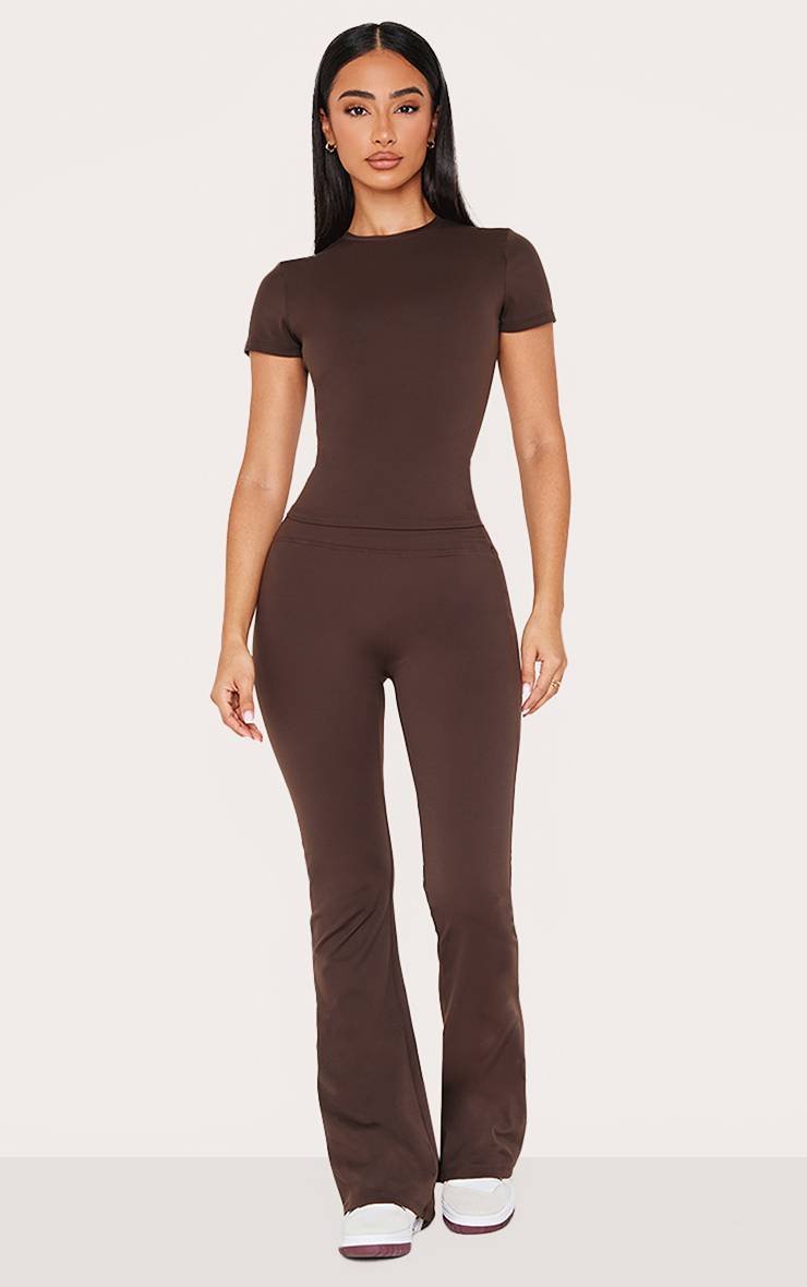 Espresso Pantalon De Yoga Évasé Taille Haute Sculptant Petite
