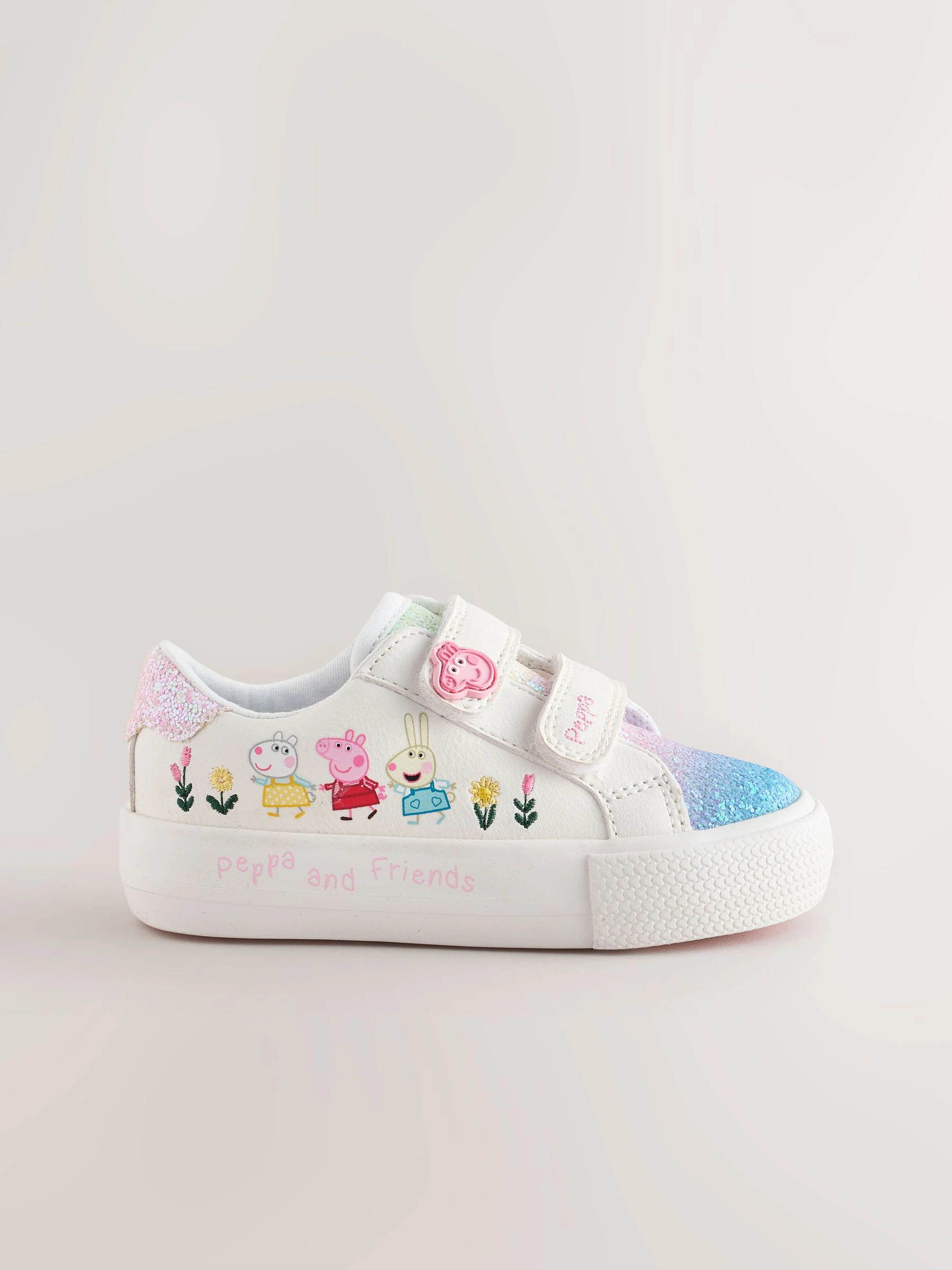 Wit - Peppa Pig Chunky Trainers with Touch Fastening