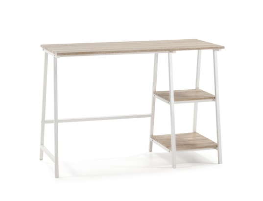 VS VENTA-STOCK - Bureau lisboa blanc, table pour pc, style industriel, 105 cm...