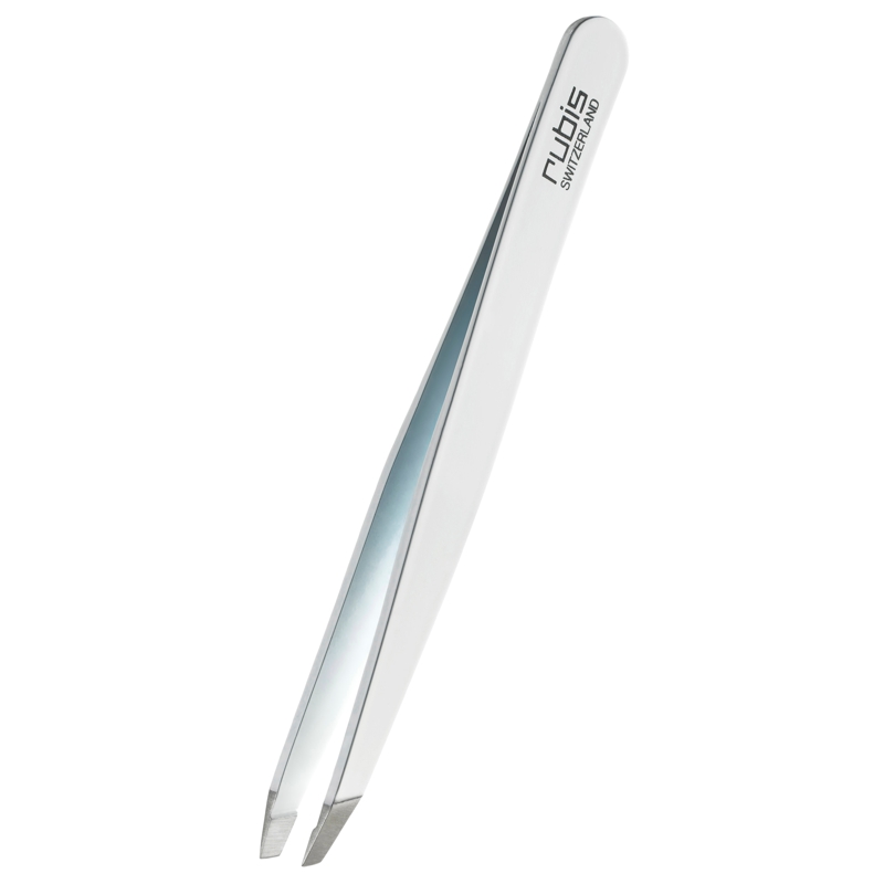RUBIS Pinzette schräg weiss Inox 1 Stk