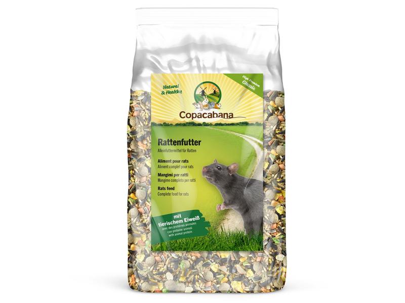 Copacabana Hauptfutter Rattenfutter Classic, 1 kg Alleinfuttermittel für Ratten