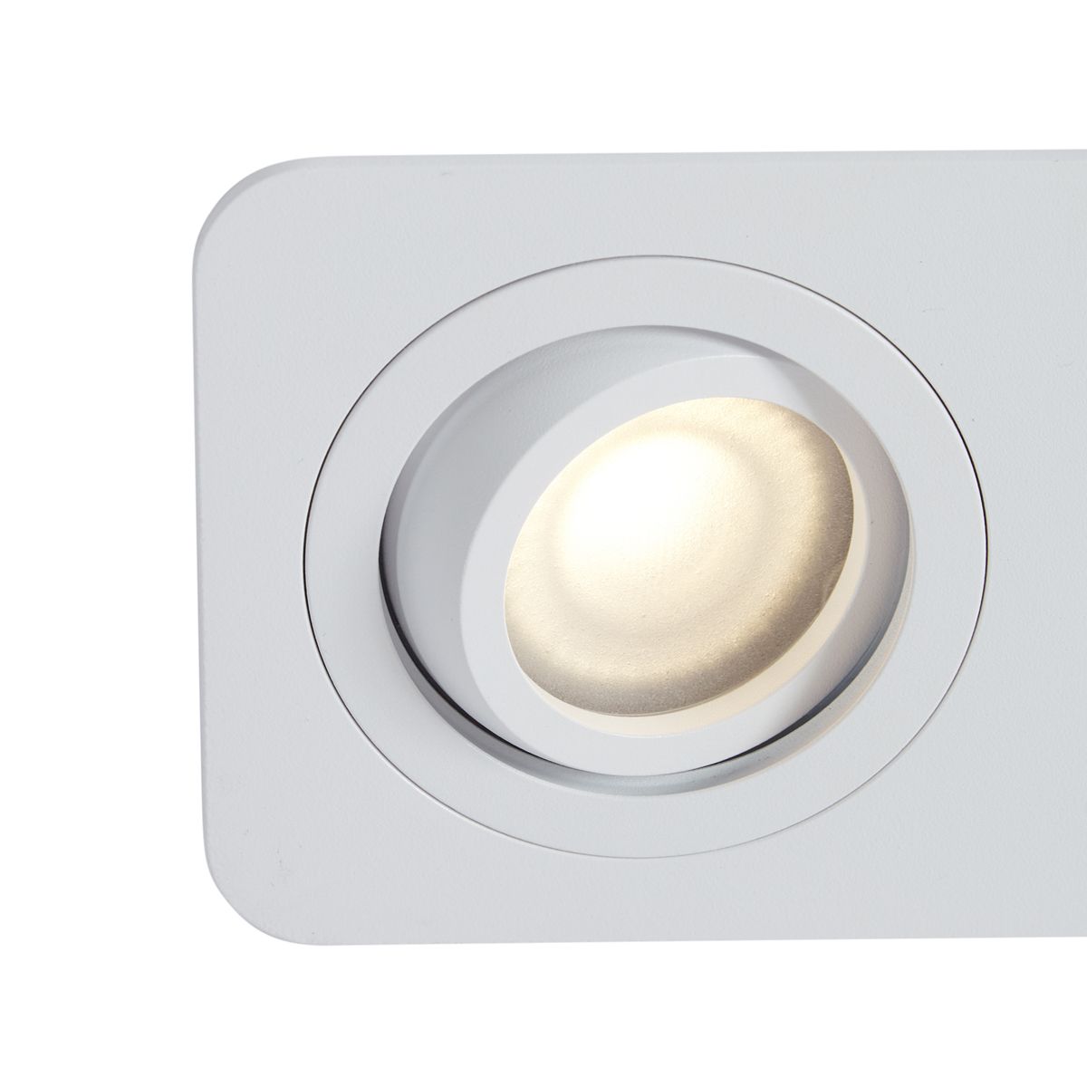 Afgeronde inbouwspot wit GU10 50mm draai- en kantelbaar IP44 2-lichts - Alberto