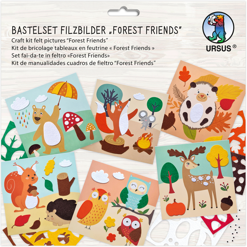 Ursus Bastelset Filz, Forest Friends, assortiert