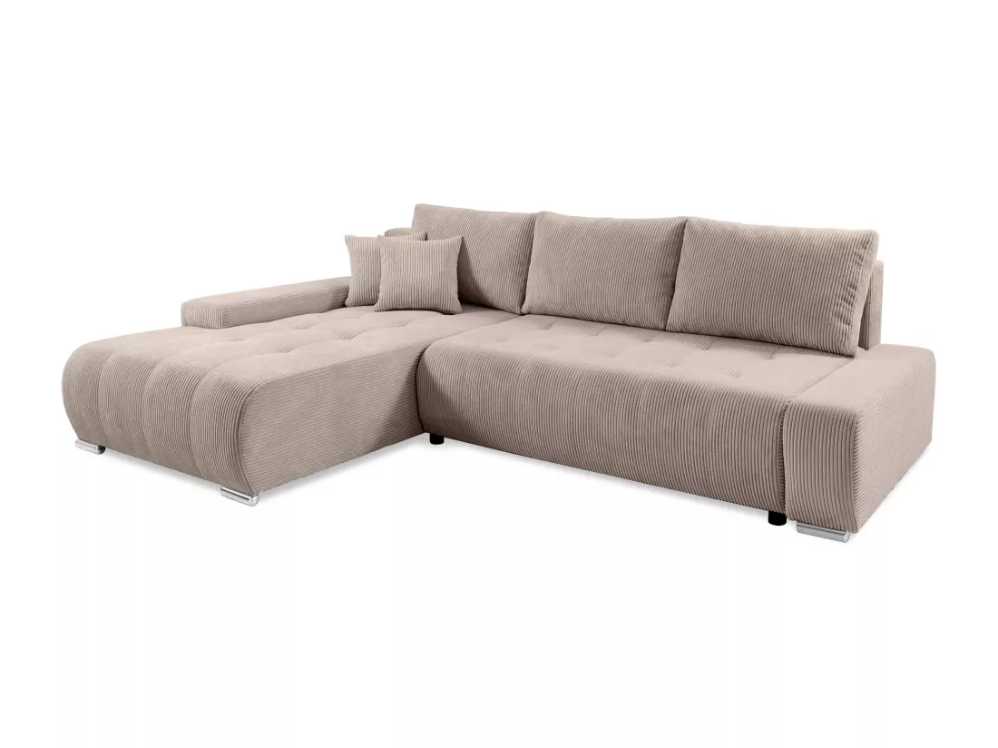 CANAPÉ D'ANGLE avec coffre de rangement Tragel L, beige