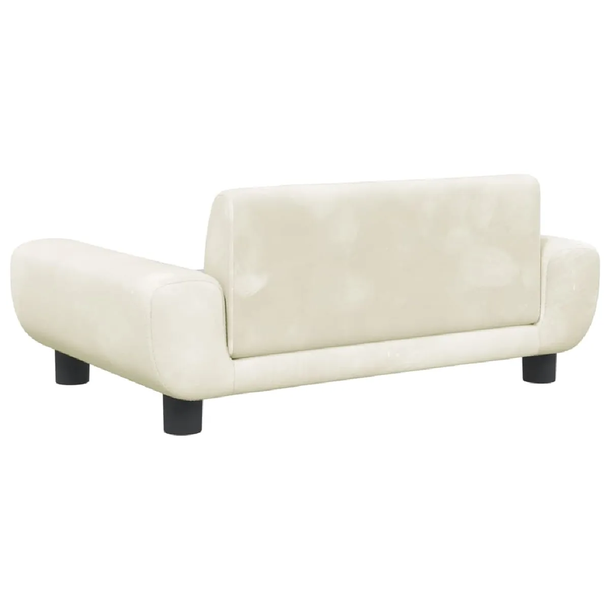 vidaXL Canapé Enfant Velours - Crème