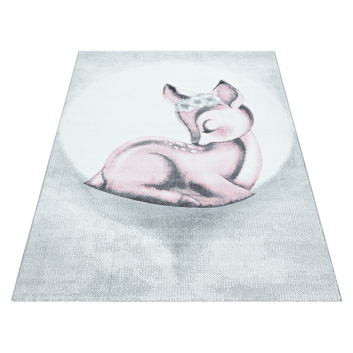 Kindervloerkleed - Bambi Hert Roze | Speels design