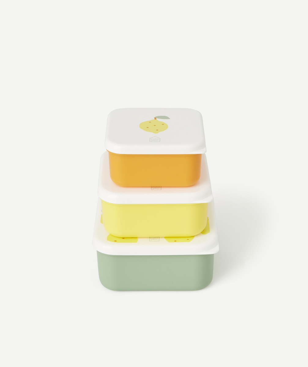 MAISON PETIT JOURset de 3 boîte à gouter citron