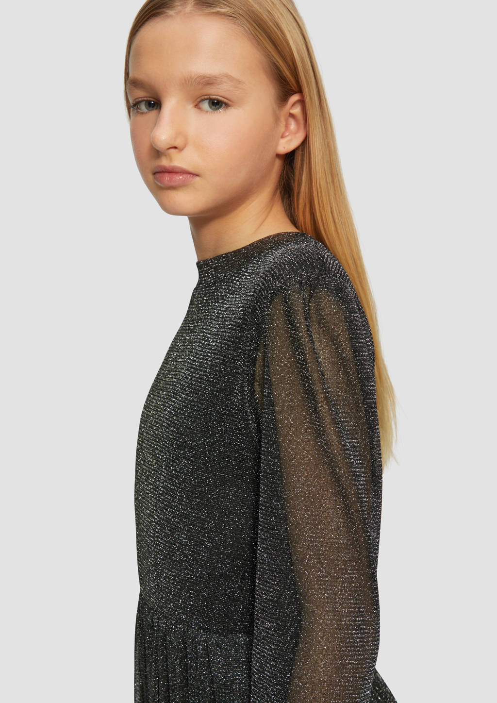 s.Oliver glitterjurk zwart