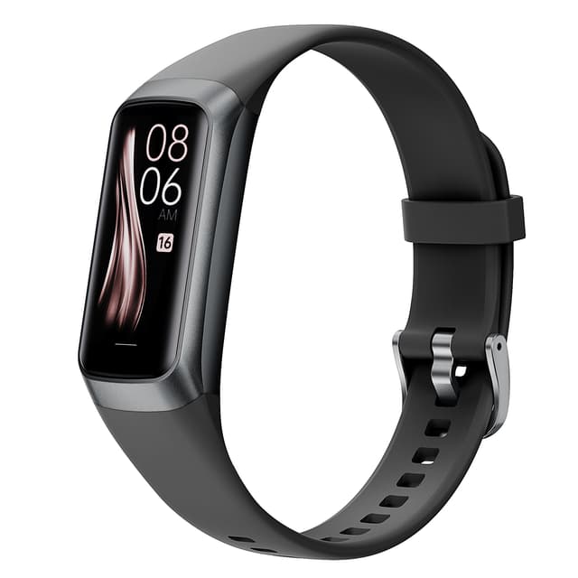 Smartwatch med puls- og blodtryksmåler Sort