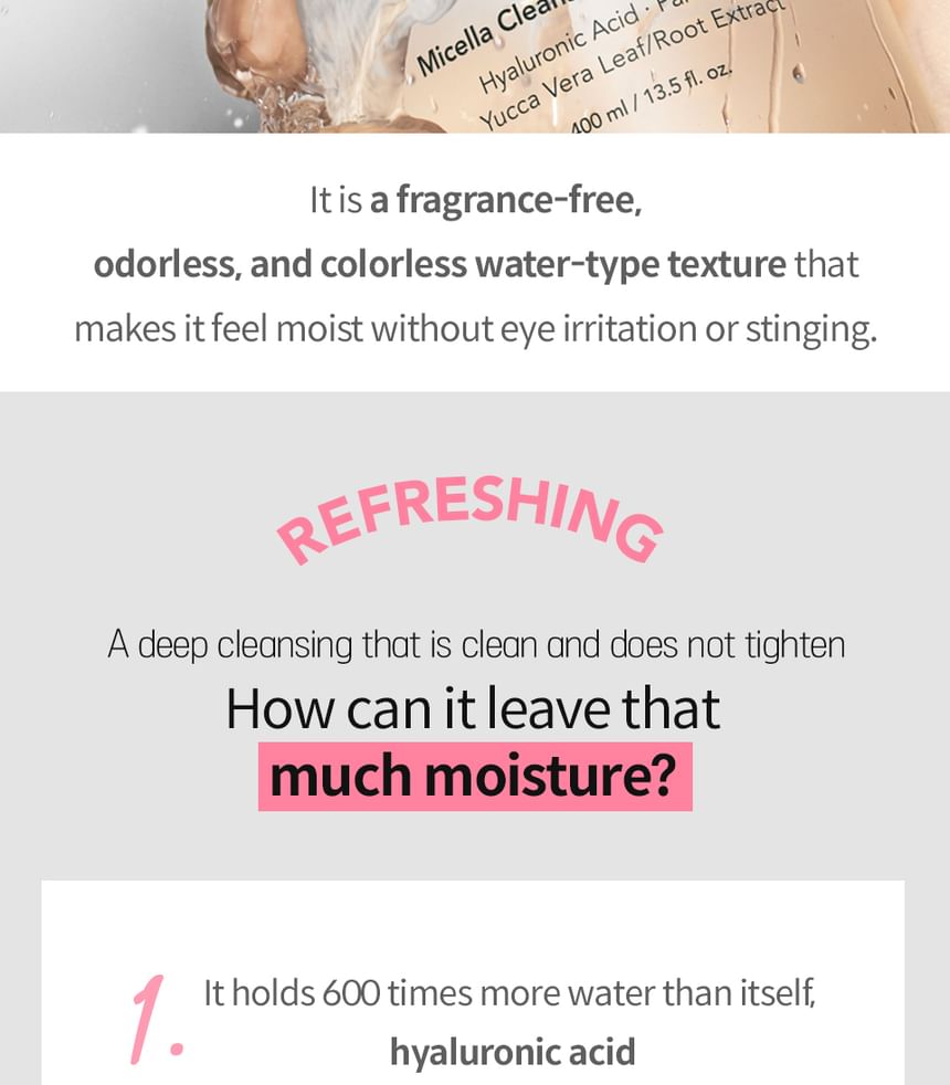 UNLEASHIA - reduire Refreshing Time Cleansing Water