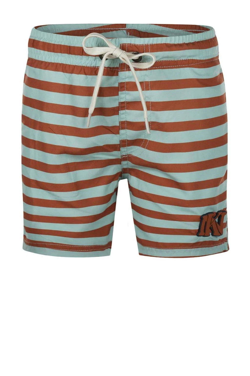 zwemshort mintgroen/roestbruin