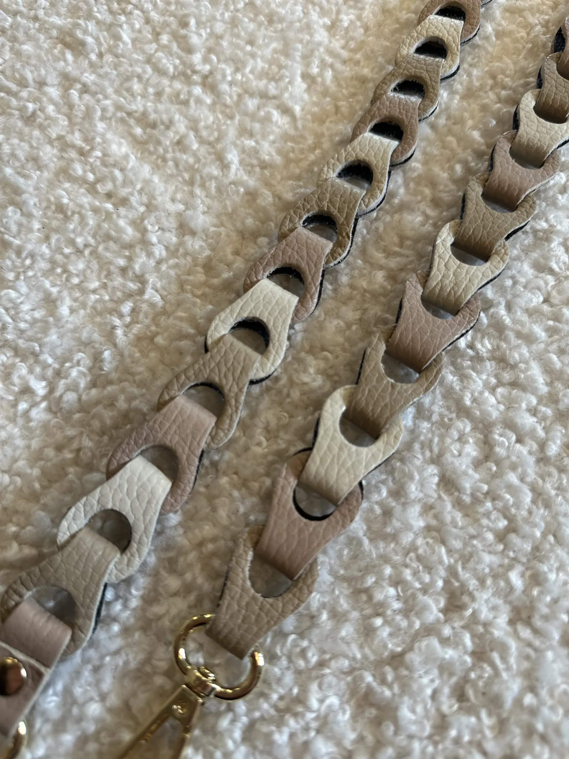 Bag Strap - Smal Zand/Beige/Ecru - Goud