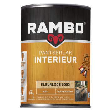 Rambo pantserlak interieur transparant mat kleurloos 1,25 l